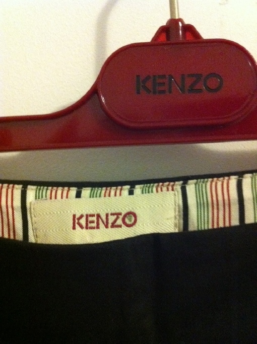 Pantalon noir à pince KENZO