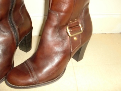 botte cuir marron