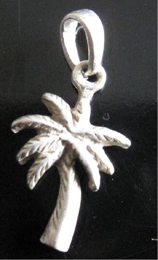 pendentif palmier argent